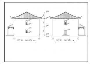 某二层仿古建筑施工图(包含结构设计)